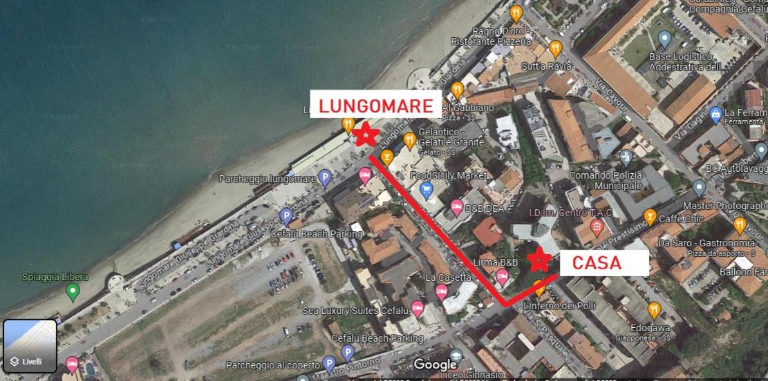 Vintage Sea House Vicino La Spiaggia Del Lungomare Cefalu Bagian luar foto